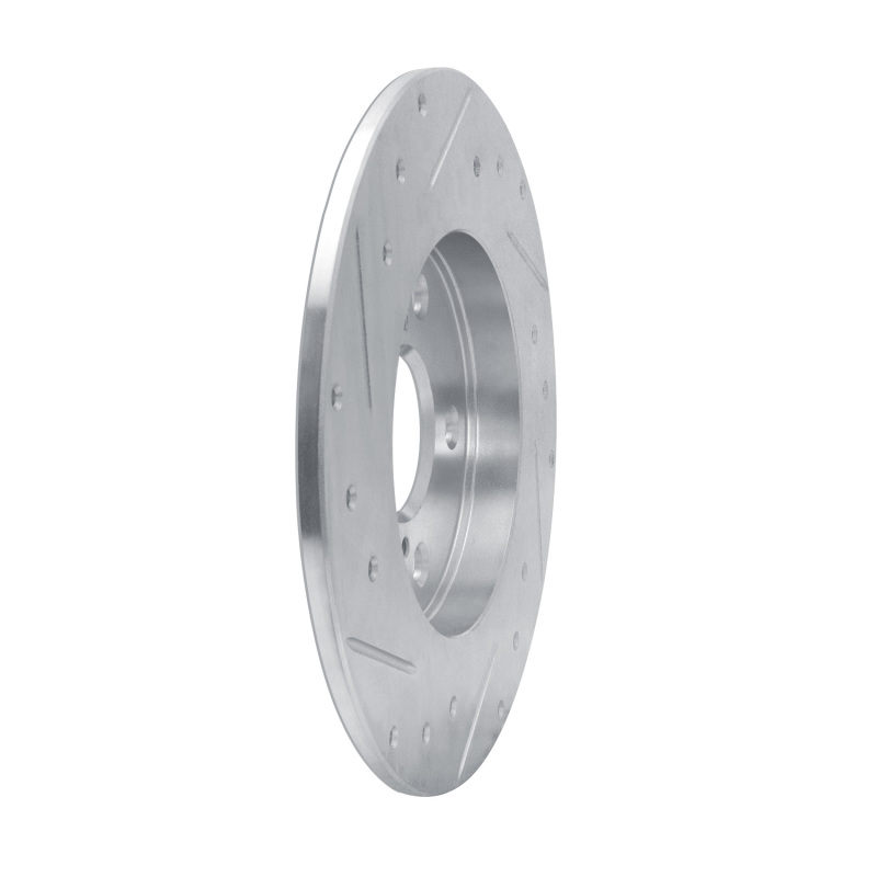 Pontiac Vibe Brake Rotor (1) - Rear Left - R1 Concepts - Drilled & Slotted - Silver - `08-`18